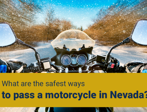 What are the safest ways to pass a motorcycle in Nevada?