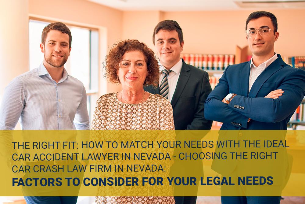 How To Match Your Needs With The Ideal Car Accident Lawyer - THE RIGHT FIT: HOW TO MATCH YOUR NEEDS WITH THE IDEAL CAR ACCIDENT LAWYER IN NEVADA - CHOOSING THE RIGHT CAR CRASH LAW FIRM IN NEVADA: FACTORS TO CONSIDER FOR YOUR LEGAL NEEDS - Moss Berg Injury Law